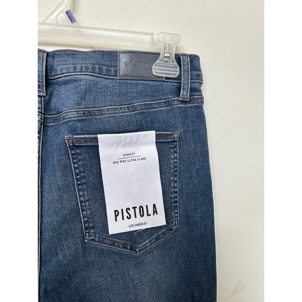 NWT Pistola Kinsley 32 Ultra Flare Jeans Boho Western Retro Wide Leg Trouser - Picture 4 of 6